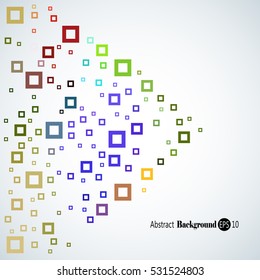 Abstract geometric background with different squares