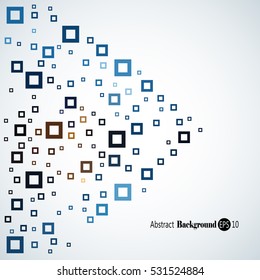 Abstract geometric background with different squares