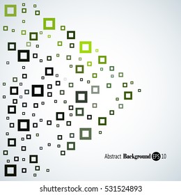Abstract geometric background with different squares