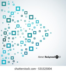 Abstract geometric background with different squares