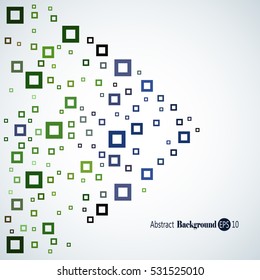 Abstract geometric background with different squares
