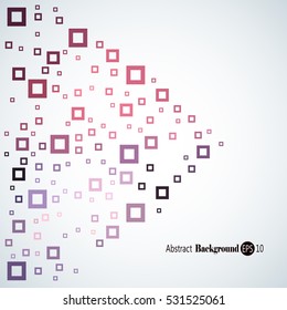 Abstract geometric background with different squares