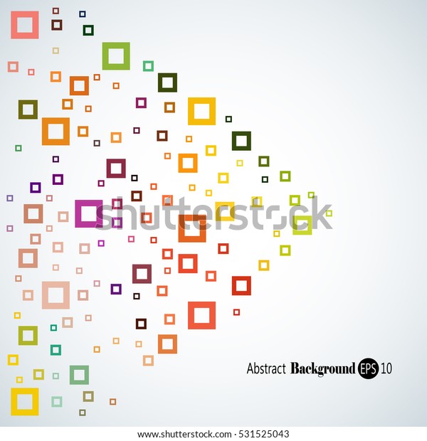 Abstract Geometric Background Different Squares Stock Vector (Royalty ...