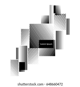 Abstract geometric background. Digital banner. Technology cover. Minimalist composition. Vector illustration eps 10.