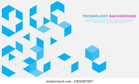 Abstrakter geometrischer Hintergrund für das digitale Blockchain-Konzept. Digitales Geld, Kryptowährung und Blockchain-Server. Vektorgrafik.