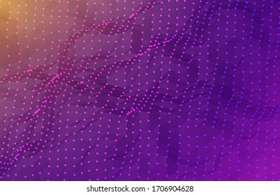 Abstract geometric background with digital landscape or waves. Vector futuristic illustration.
