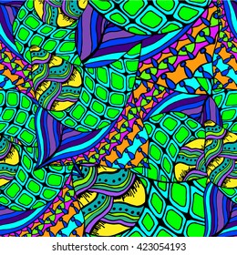 Abstract geometric background of Doodle patterns