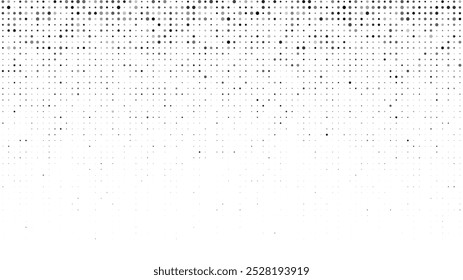Fondo geométrico Abstractas con puntos. Píxeles grises sobre blanco con espacio vacío. Telón de fondo de negocios digitales. Ilustración vectorial