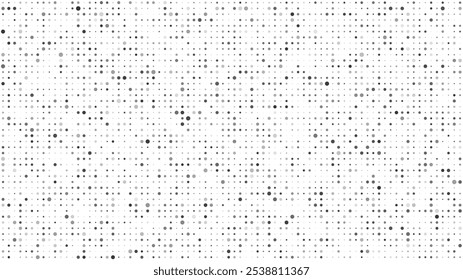Fundo geométrico abstrato com pontos. Pixels cinzas em branco com espaço vazio. Plano de fundo empresarial digital. Ilustração vetorial