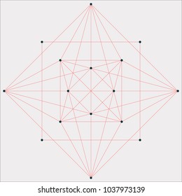 abstract geometric background with dots in knots
