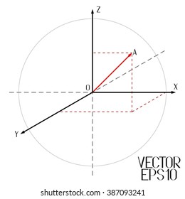 Abstract Geometric Background. Drawing of Projection for Your Design. Vector illustration