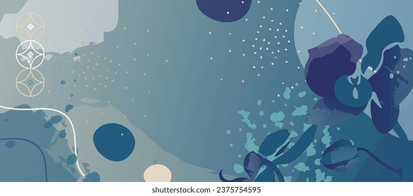 Resumen de fondo geométrico con texturas azules onduladas, formas artísticas modernas como olas, movimiento fluido y patrones de degradado delgados.