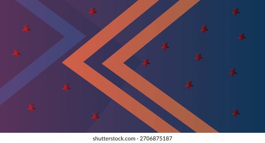 Abstrakter geometrischer Hintergrund. Dynamische blaue Formen Zusammensetzung mit orangefarbenen Linien. Abstrakter Hintergrund moderne Hipster futuristische Grafik