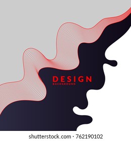 Abstract geometric background with dynamic particles and waves. Vector illustration template for design.