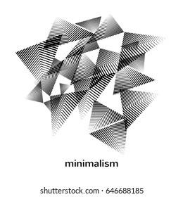 Abstract geometric background. Dynamic print. Digital banner. Minimal design. Perspective composition. Vector illustration eps 10.