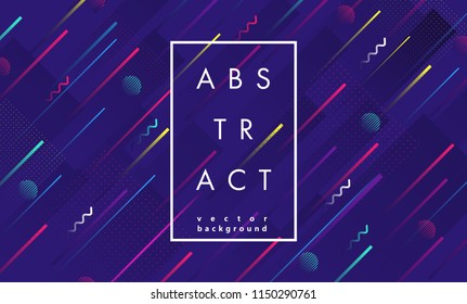 Abstract geometric background. Dynamic shapes composition.