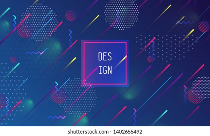 Abstract geometric background. Dynamic shapes composition.