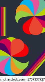 Abstract geometric background. Dynamic shapes vector composition.