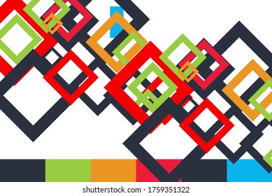 Abstract geometric background. Dynamic shapes vector composition.
