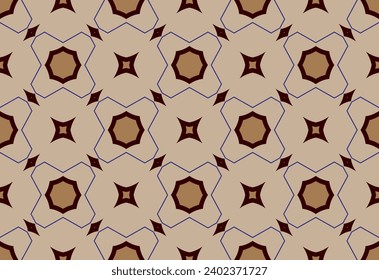 Abstract  geometric background. Dynamic shapes composition. Seamless pattern with symmetric geometric ornament. Ornamental mosaic texture.