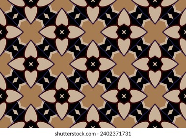 Fondo geométrico abstracto. Composición dinámica de formas. Patrón sin foco con ornamento geométrico simétrico. Textura de mosaico ornamental.