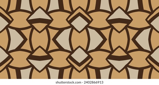 Abstrakter geometrischer Hintergrund. Dynamische Formen-Zusammensetzung. Nahtloses Muster mit symmetrischem geometrischem Ornament. Ziermosaikstruktur.
