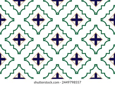 Abstract  geometric background. Dynamic shapes composition. Seamless pattern with symmetric geometric ornament. Ornamental mosaic texture.