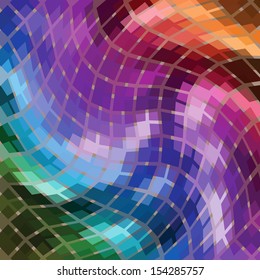 Abstract geometric background with the effect of wave