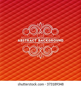 Abstract geometric background with elegant calligraphic floral frame for your design