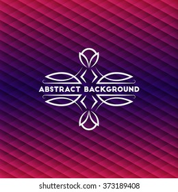 Abstract geometric background with elegant calligraphic floral frame for your design