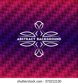Abstract geometric background with elegant calligraphic floral frame for your design