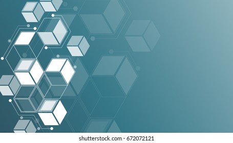 
Abstract geometric background with elements of hexagons