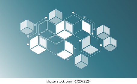 
Abstract geometric background with elements of hexagons