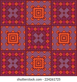Abstract geometric background in ethnic style
