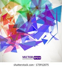 Abstract geometric background with explosion