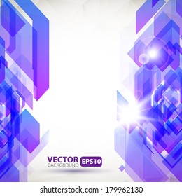 Abstract geometric background with explosion 