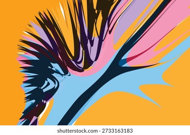 Abstract geometric background features vibrant colors backdrop background for banner, poster, ads, covering and wallpaper design