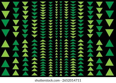 An abstract geometric background featuring a dynamic pattern of triangles in varying sizes and shades.