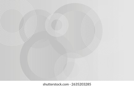 Abstract geometric background featuring layered gray circles with subtle gradients and concentric line patterns on a light backdrop. Ideal for tech, modern, or minimalist design projects.