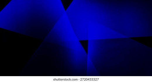Fondo geométrico Abstractas con Formas poligonales en capas en tonos azules profundos con transiciones de gradiente suaves.