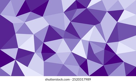 Um fundo geométrico abstrato com um mosaico de triângulos roxos e brancos