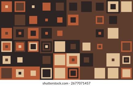 Abstract geometric background featuring a mosaic of earthytoned squares.  Perfect for modern design projects, website backgrounds, or as a stylish texture overlay.