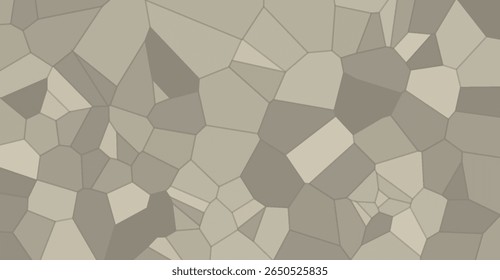 Fundo geométrico abstrato com formas poligonais orgânicas em tons de bege e cinza, criando um efeito mosaico moderno com variações de cores sutis e linhas angulares limpas e calmantes