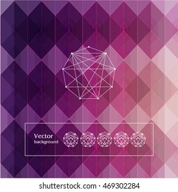 Abstract geometric background featuring pink and purple hexagons and squares in a modern design. Perfect for digital art, technology presentations, web design, and vibrant graphic projects.