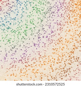Abstract geometric background featuring scattered low poly triangles with a colored gradient. An attractive vector illustration.