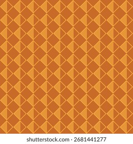 Abstract geometric background featuring striped triangle and diamond shapes in orange and beige tones Perfect for wallpapers fabric prints packaging stationery and modern graphic design projects