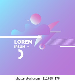 Abstract geometric background with figures in a flat, minimalistic style. Vector illustration. Abstract geometric background with figures in a flat, minimalistic style. Vector illustration.