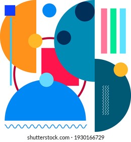 ABSTRACT GEOMETRIC BACKGROUND FLAT COLOR DESIGN VECTOR TEMPLATE FOR WALLPAPER COVER DESIGN 