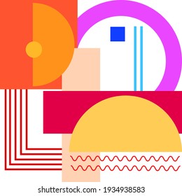 ABSTRAKTER GEOMETRISCHER HINTERGRUND FLACHFARBENE VEKTORTEMPLATE FÜR WALLPAPIERDECKKONVERNERDESIGN 