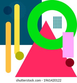 ABSTRACT GEOMETRIC BACKGROUND FLAT COLOR DESIGN VECTOR TEMPLATE FOR WALLPAPER COVER DESIGN 